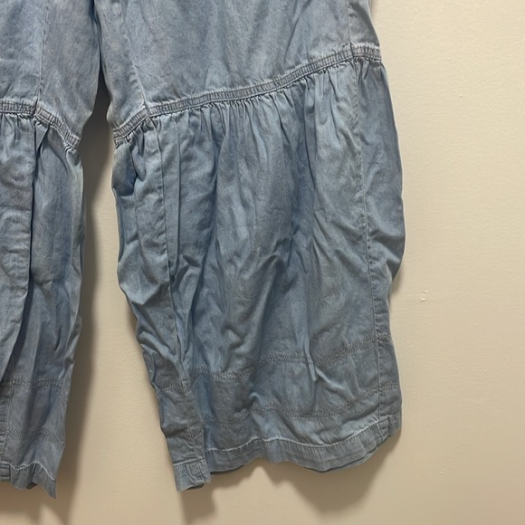 Sincerely Jules Super High-Rise Tiered Wide Leg Chambray Pant - Picture 4 of 10